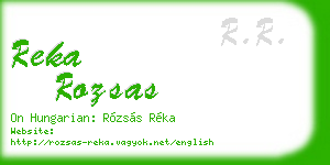 reka rozsas business card